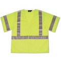 S662 ANSI Class 3 Hi-Viz Lime Mesh Safety Vest w/ Hook & Loop (Large)